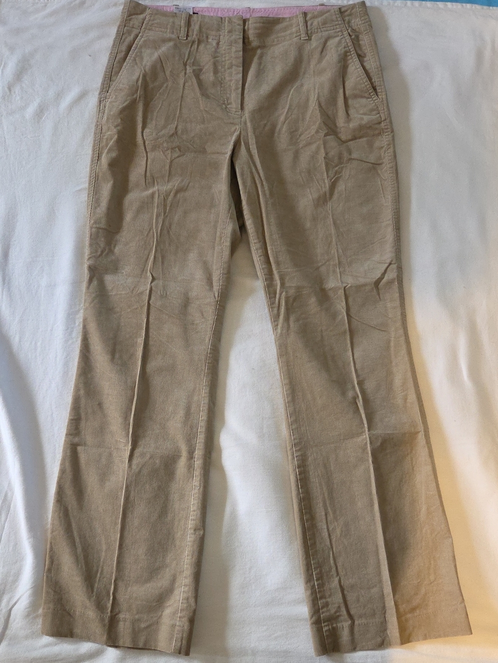 Womans Khaki Corduroy Pants - Classic Fit